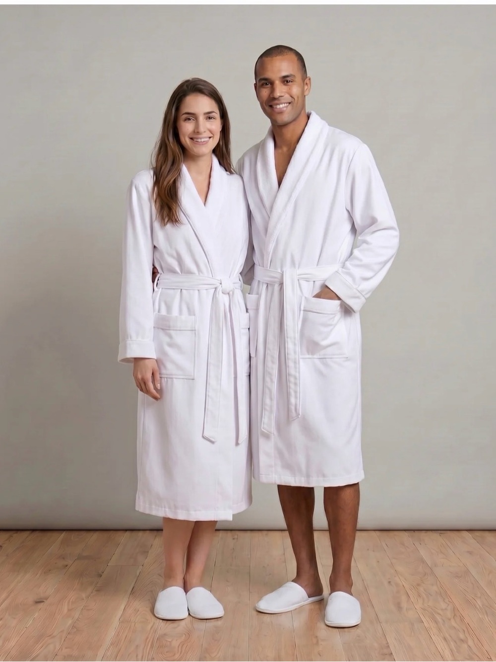 Plush Necessities Luxe Robe spa unisex white size small